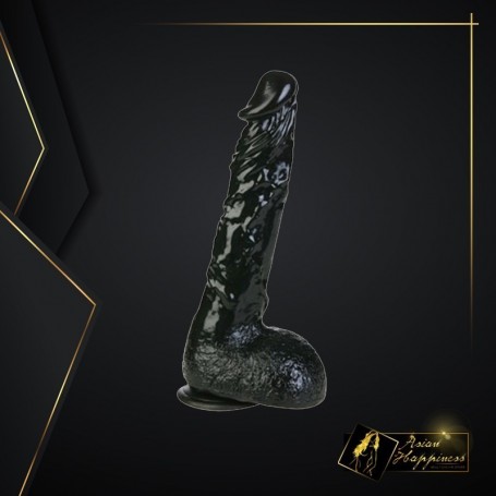 8 inch Black  Realistic Non Vibrator With Suction Cup RSNV-018