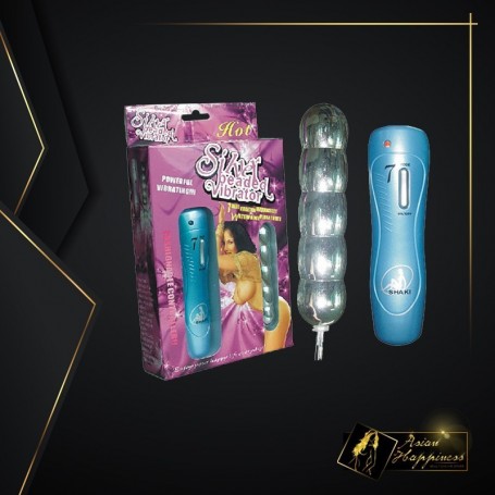Silver Beaded Anal Vibrator-BIG AD-011
