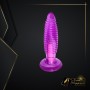 Purple Jelly Anal Vibrating Butt Plug With Suction Cup AD-024
