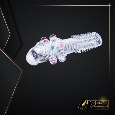 Male Cock Rings Penis Extension With Colourful Beads PES-022
