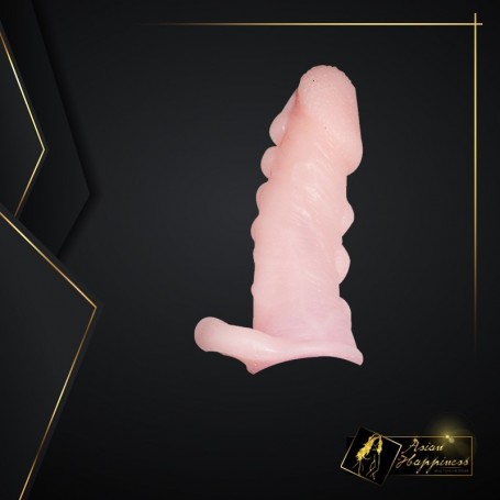 Solid Dotted Head Penis Extension Sleeve Skin Color PES-027