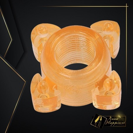 Transparent 4 Tube FingerCock Ring CR-010