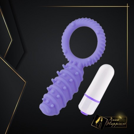 Clitoral Banger Spikes Premium Cockring With Bullet CR-015