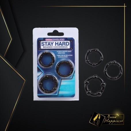Stay Hard Beaded Cockrings CR-020